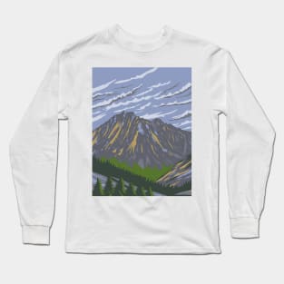 Mount Stuart in the Enchantments within Alpine Lakes Wilderness Area Washington State WPA Poster Art Long Sleeve T-Shirt